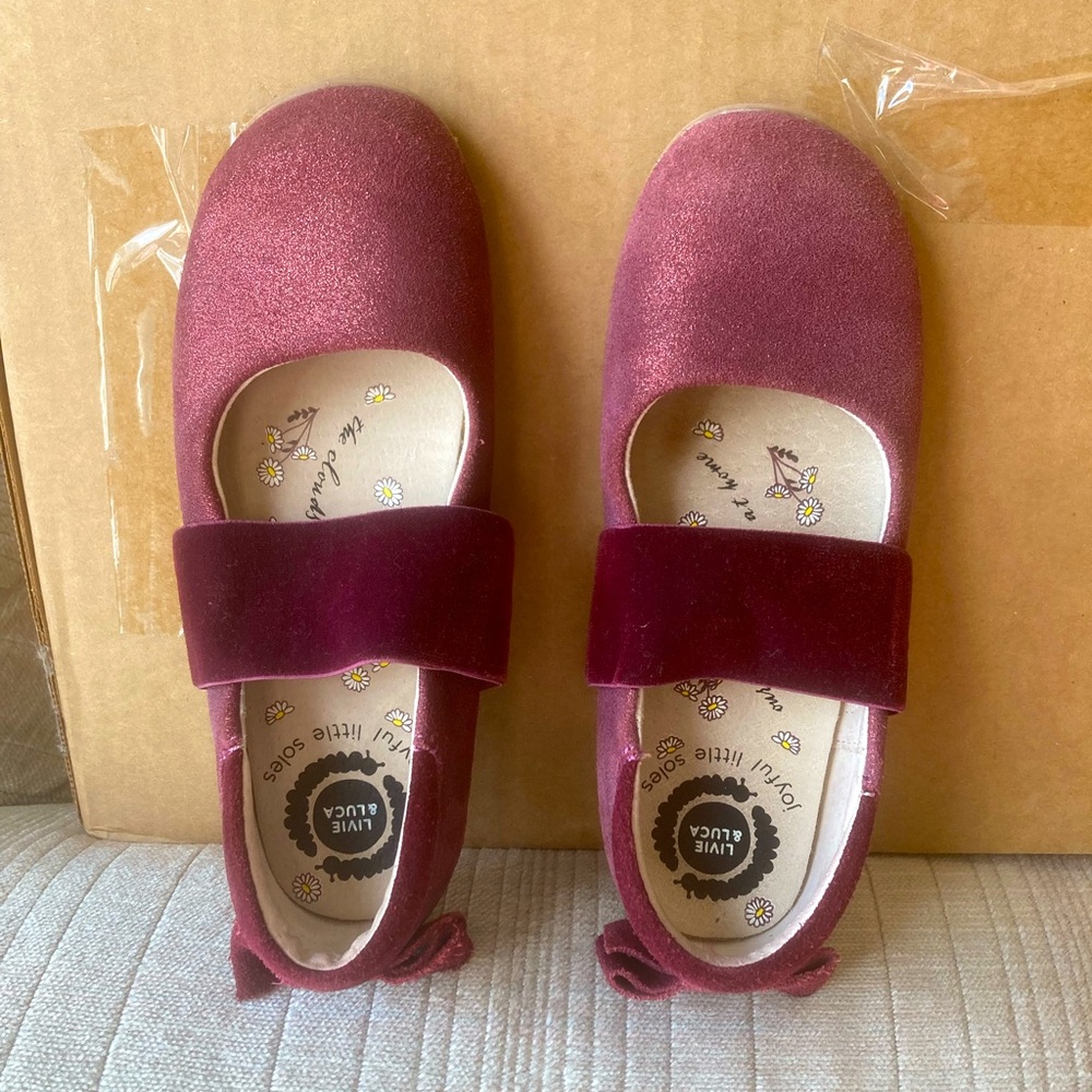 Livie & Luca 13 burgundy party flats